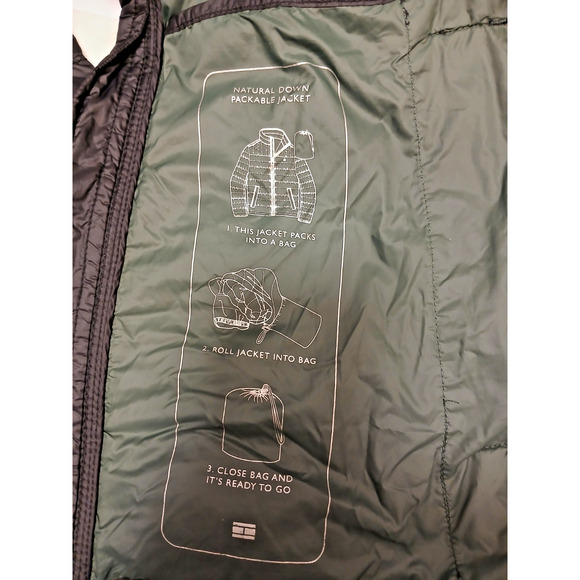 Tommy Hilfiger DUCK DOWN Packable Puffer Jacket Mens Sz XL Black Light Travel - Picture 10 of 16